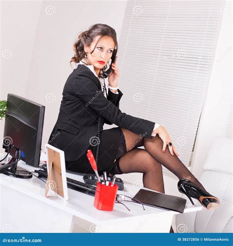 sexy sekretärin|Secretary Stockings Stock Photos, Images & Pictures